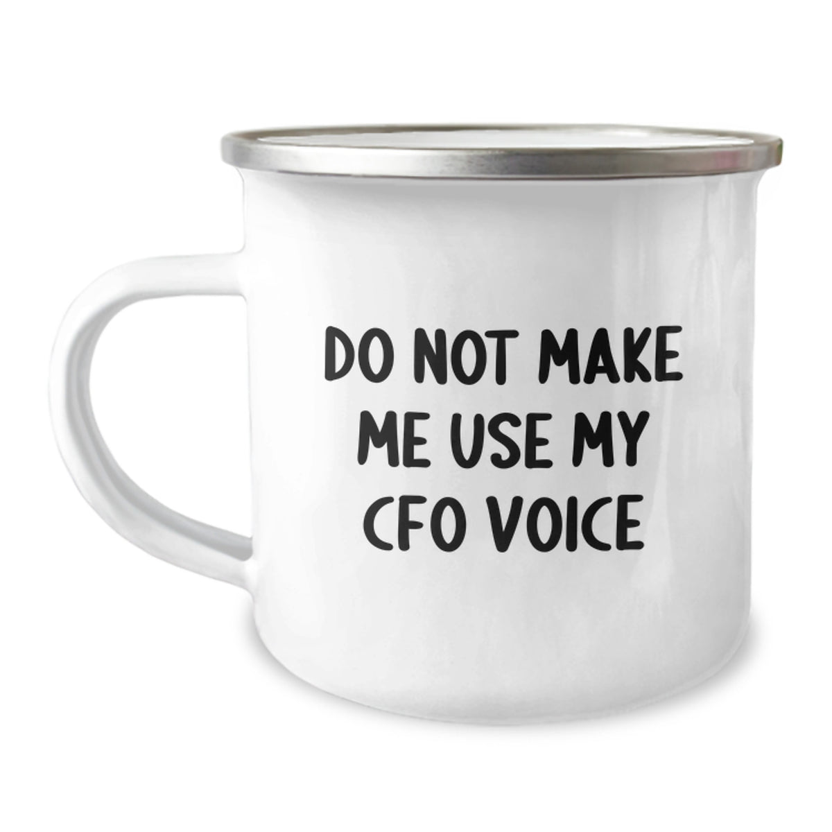 Funny CFO Gifts for Men, Christmas Unique Presents from Friends, Camping Mug with 'Do Not Make Me Use My CFO Voice' Quote - Image 1