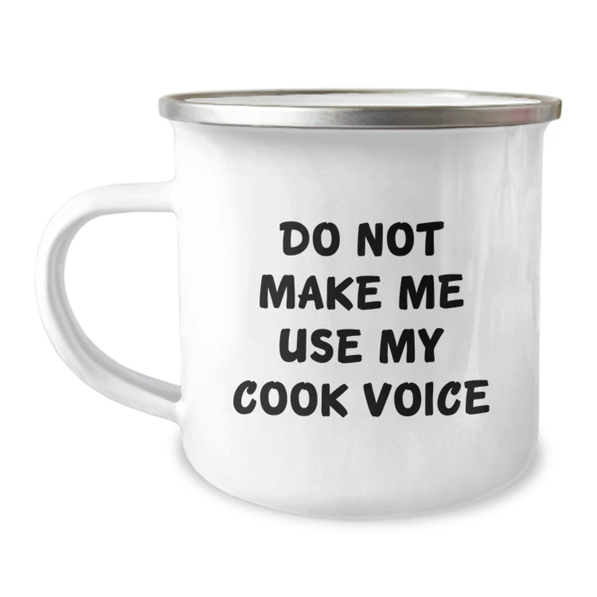 Funny Camping Mug for Cook Enthusiasts - Gifts from Friends to Family, 'Do Not Make Me Use My Cook Voice' - Birthday Unique Gifts - Image 1