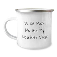 Load image into Gallery viewer, Funny Developer Gifts from Friends for Men Christmas Unique Mugs with &#39;Do Not Make Me Use My Developer Voice&#39; Quote - Image 1
