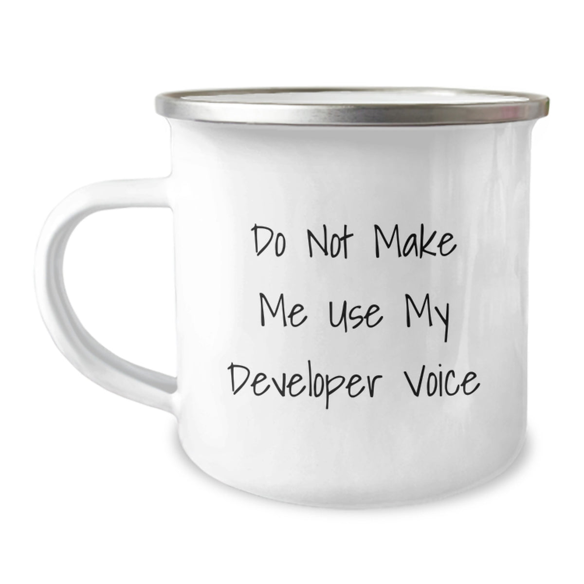 Funny Developer Gifts from Friends for Men Christmas Unique Mugs with 'Do Not Make Me Use My Developer Voice' Quote - Image 1