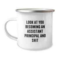 Load image into Gallery viewer, Funny Assistant Principal Gifts for Men from Family - Become Assistant Principal Camping Mug, Birthday Unique Ideas, Sarcastic Quote - Image 1