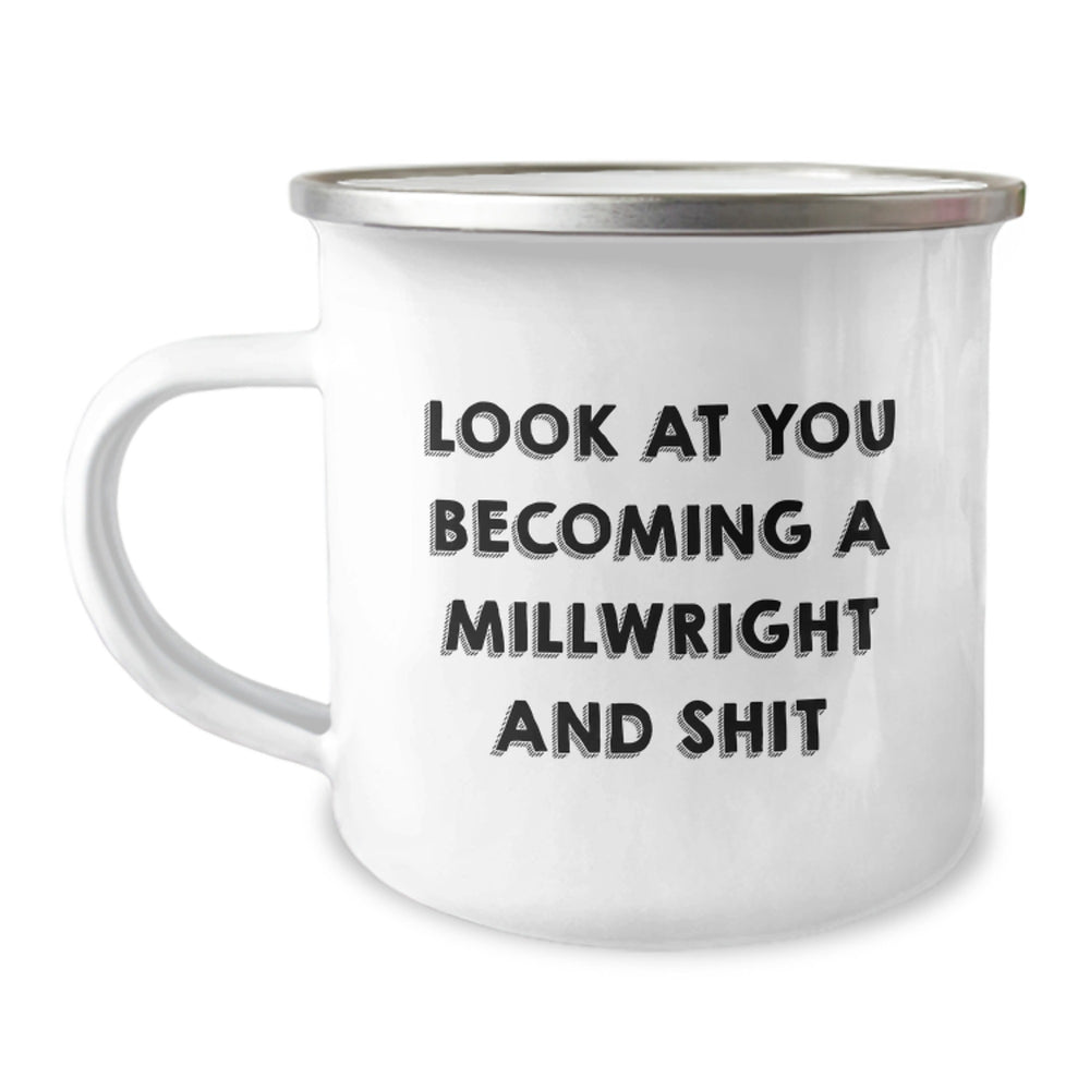 Funny Millwright Gifts, Unique Camping Mug for Men, Gifts from Friends to Millwrights on Christmas - Image 1