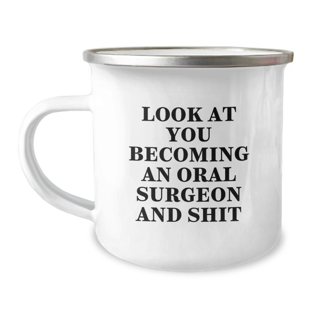 Funny Oral Surgeon Camping Mug Gifts from Friends for Oral Surgeon Men Unique Christmas Unique Gift Ideas - Image 1