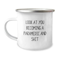 Load image into Gallery viewer, Funny Rescue Worker Gifts for Men - Rescue Worker Camping Mug, Unique Christmas Unique Gifts from Friends and Family, Look At You Becoming A Rescue Worker And Shit - Image 1
