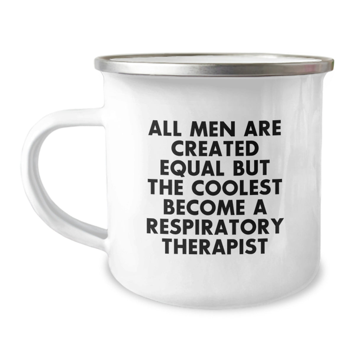 Respiratory Therapist Gifts from Friends - Inspirational Funny Quote Camping Mug for Graduation, Gifts for Respiratory Therapist, 12 oz Stainless Steel with Enamel Finish - Image 1