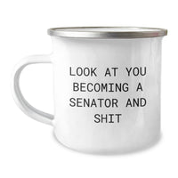 Load image into Gallery viewer, Funny Quote Senator Gifts for Men, 12 oz Stainless Steel Camping Mug, Perfect for Senator Friends Family Christmas Unique Gifts from Men - Image 1
