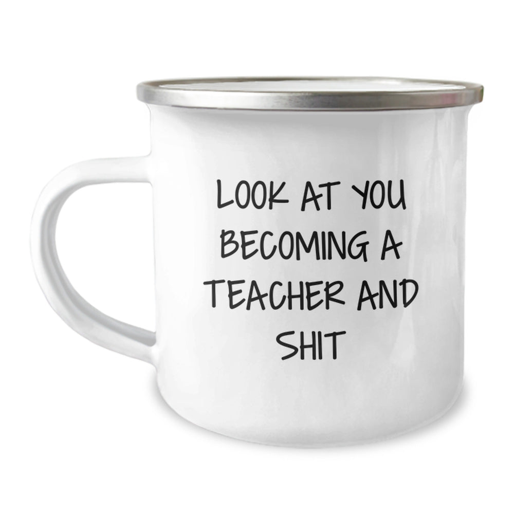 Funny Teacher Gifts from Friends - Unique Camping Mug for Teacher, Inspirational Quote, Christmas Unique Gifts, Teacher Appreciation, Teacher Mug, Teacher Gift - Image 1