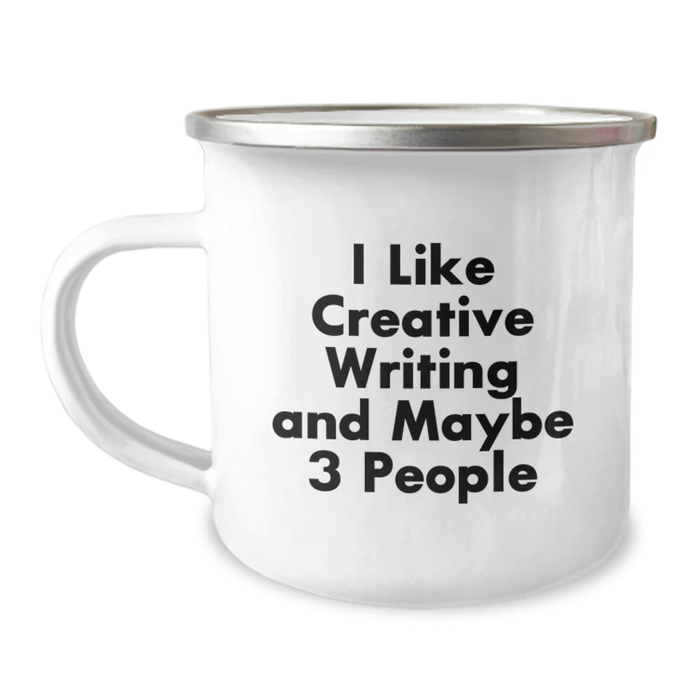 Creative Writing Camping Mug for Friends, Funny Quote, Christmas Unique Gifts from Men to Women - Image 1
