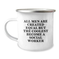 Load image into Gallery viewer, Social Worker Gifts, Funny Quote, Camping Mug, Birthday Unique Gifts from Friends, for Social Worker - Image 1
