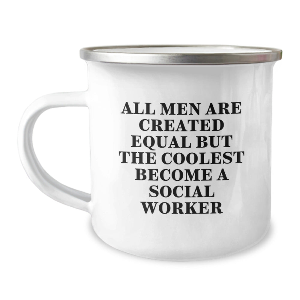 Social Worker Gifts, Funny Quote, Camping Mug, Birthday Unique Gifts from Friends, for Social Worker - Image 1