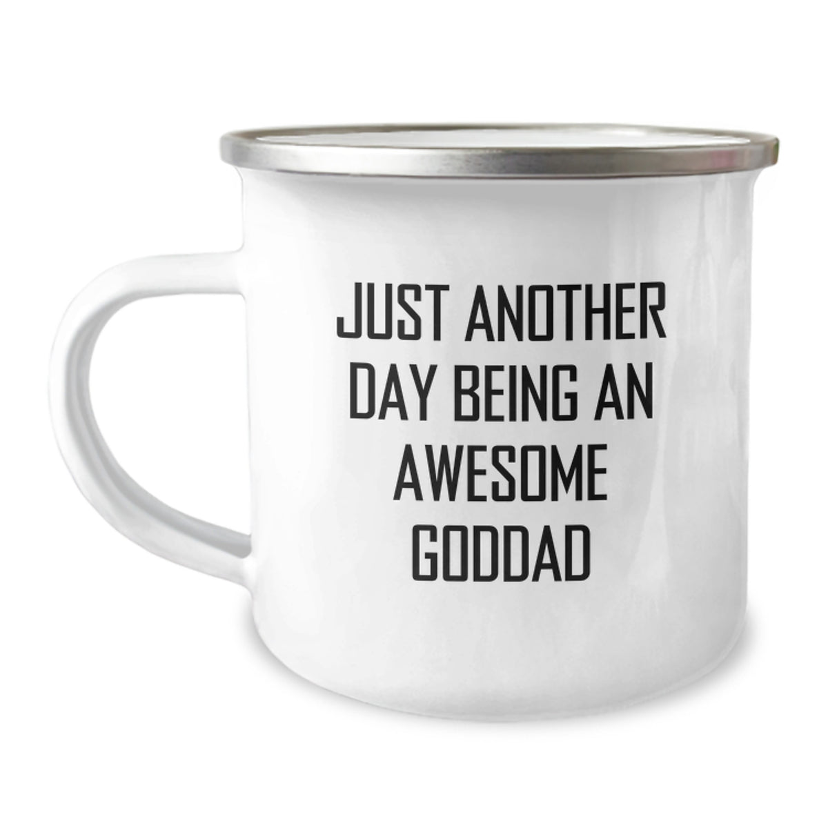 Funny Goddad Gifts, Camping Mug for Him, Christmas Unique Presents, 'Just Another Day Being An Awesome Goddad' Quote, Gifts from Dad to Son - Image 1
