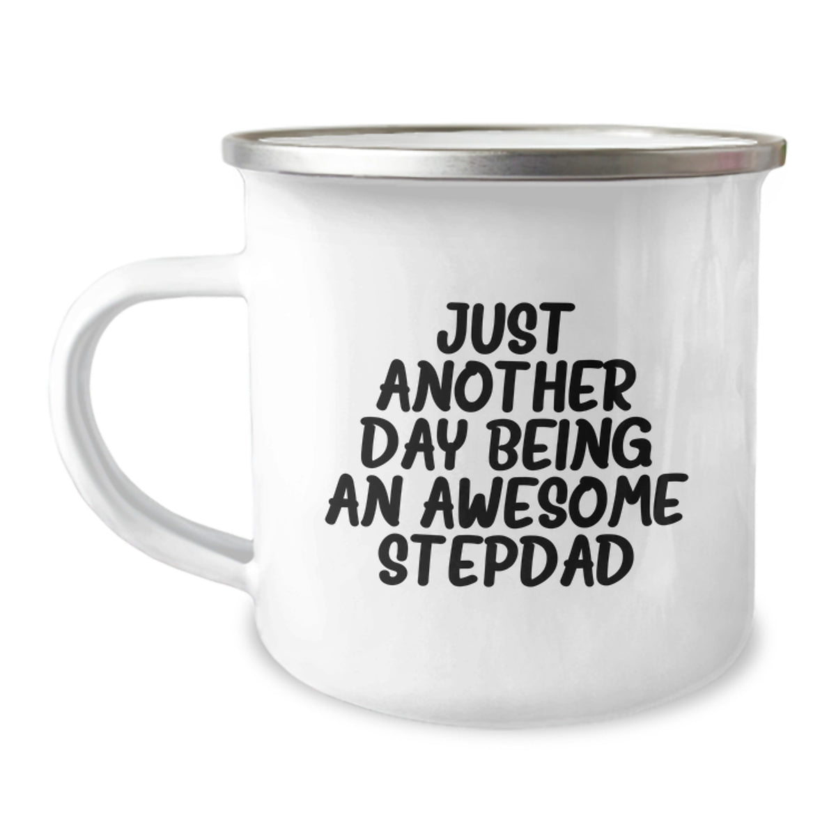 Funny Stepdad Gifts from Men - Just Another Day Being An Awesome Stepdad Camping Mug, Birthday Unique Gifts for Him - Funny Inspirational Quote - Image 1