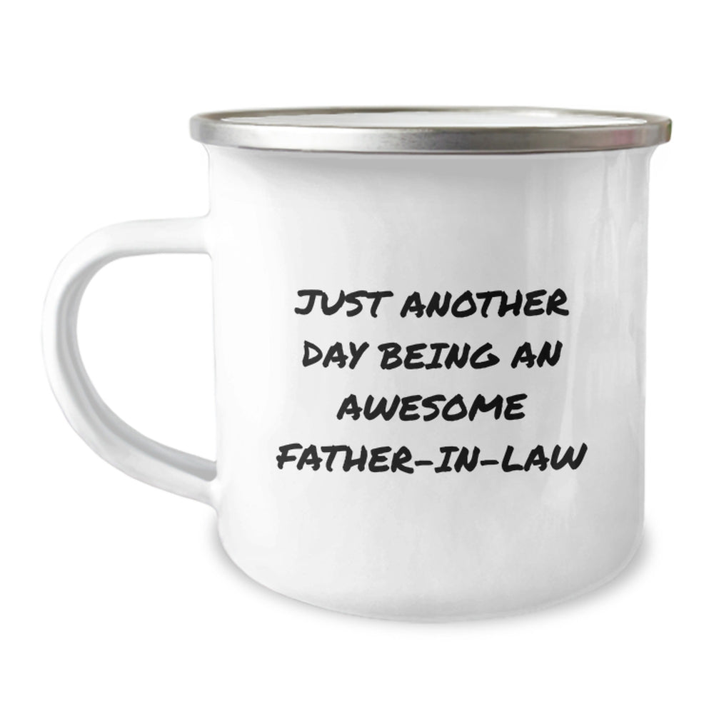 Funny Father-in-law Gifts from Men, Unique Camping Mugs for Father-in-law, Christmas Unique Gifts - Image 1