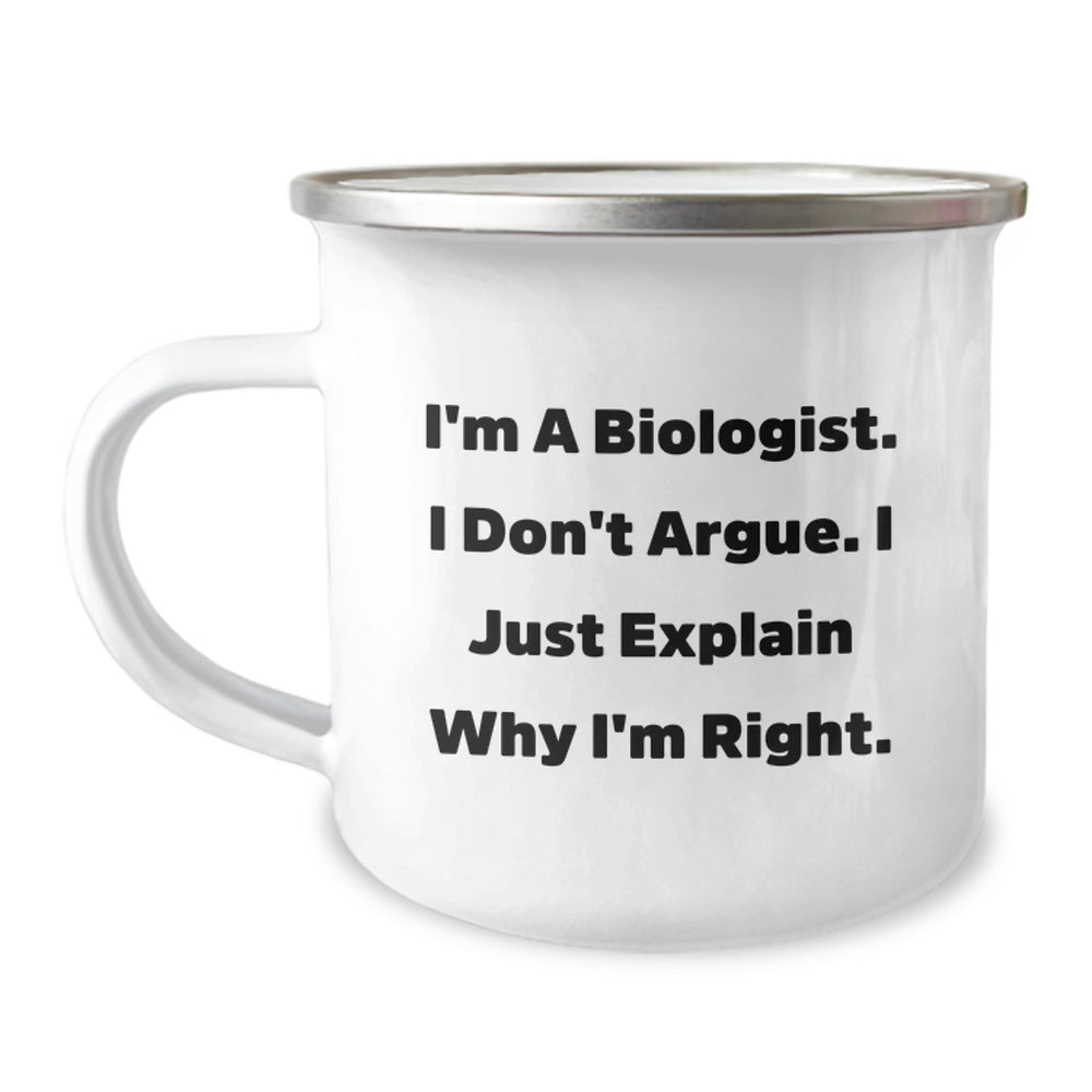 Funny Biologist Gifts for Him, Unique Christmas Unique Gifts from Friends to Biologist, I'm A Biologist, Camping Mug for Men, Inspirational Quote - Image 1