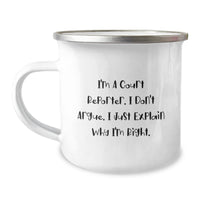 Load image into Gallery viewer, Funny Court Reporter Camping Mug Gifts from Friends to Court Reporters Christmas Unique Presents - Image 1

