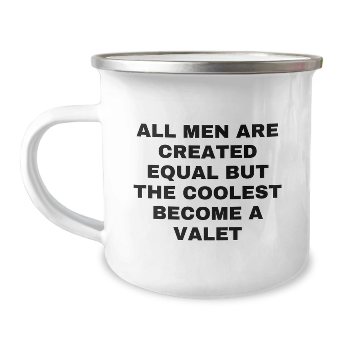 Funny Valet Gifts for Men, Unique Camping Mug with Quirky Quote, Graduation Unique Gifts from Friends or Family - Image 1