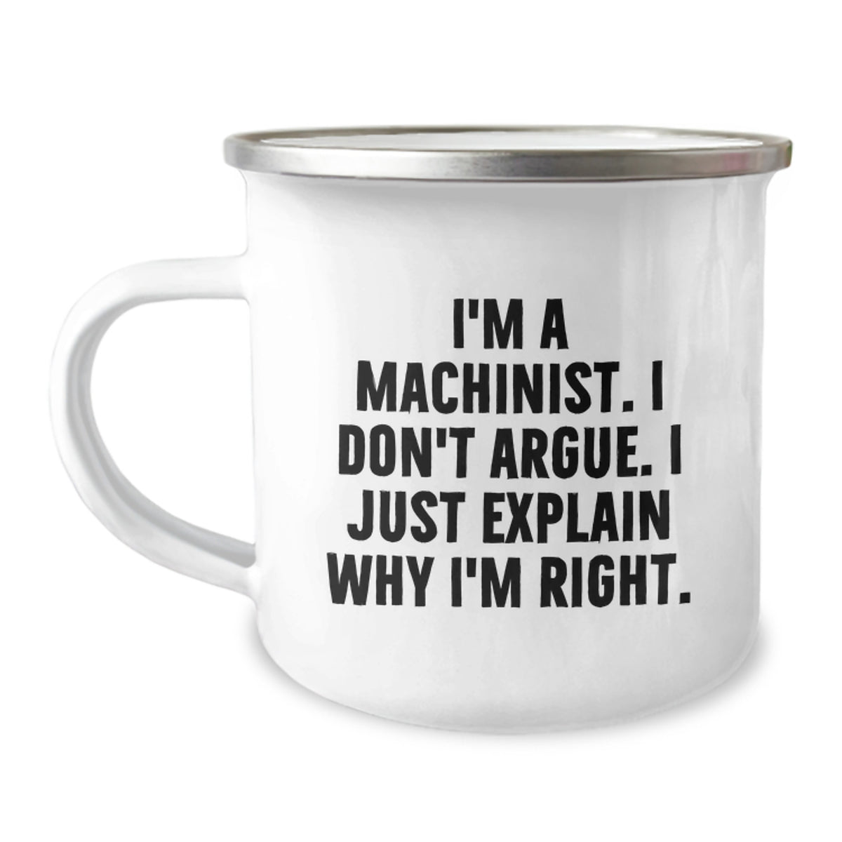 Funny Machinist Gifts from Men to Friends, Unique Christmas Memorable Presents for Machinist, Insulated Camping Mug - Image 1
