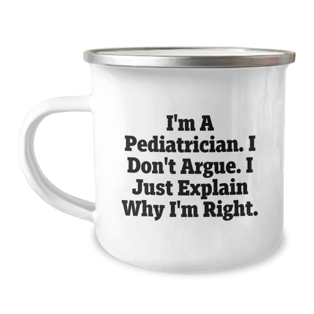 Pediatrician Christmas Unique Gifts from Friends to Family Camping Mugs Funny Quote - Image 1