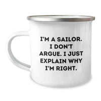 Load image into Gallery viewer, Funny Sailor Quotes Gifts from Friends for Sailor Men Camping Mugs at Christmas - Image 1