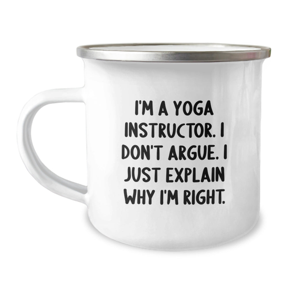 Yoga Instructor Christmas Unique Gifts, Funny Camping Mug for Men, Unique Gifts from Friends, Funny Quote Gifts for Yoga Instructor - Image 1