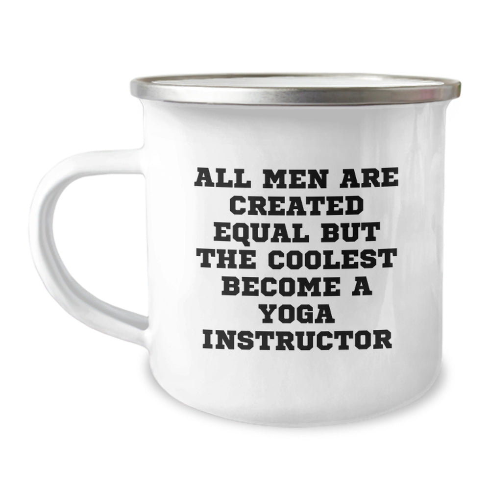 Funny Yoga Instructor Gifts for Men from Friends, Unique Camping Mug for Graduation - Image 1