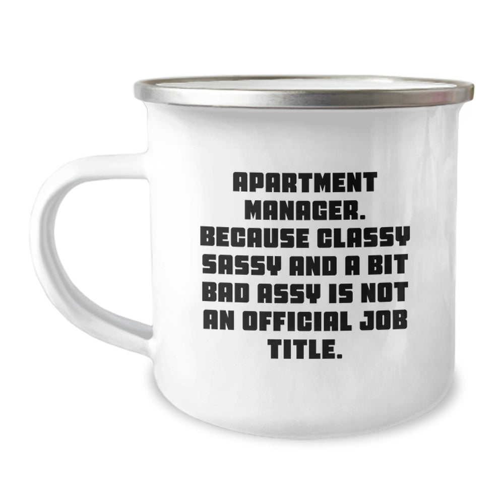 Funny Apartment Manager Gifts for Men and Women - Camping Mug, Unique Christmas Memorable Presents for Coworkers, Friends and Family - Image 1