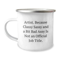 Load image into Gallery viewer, Funny Artist Gifts for Men, Unique Artistic Camping Mug, Christmas Unique Gifts from Friends to Artist - Image 1
