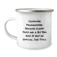 Load image into Gallery viewer, Funny Computer Programmer Camping Mug Gifts from Friends for Men with Inspirational Quote - Christmas Unique Presents - Image 1
