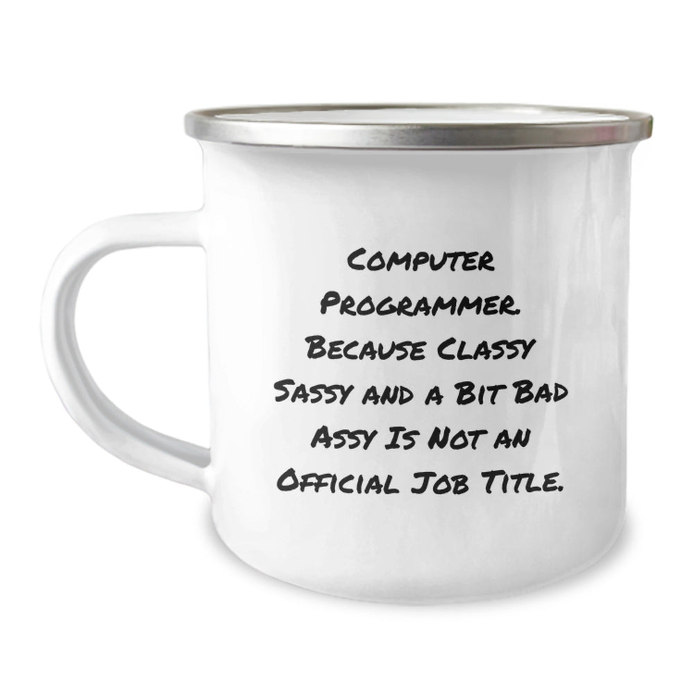 Funny Computer Programmer Camping Mug Gifts from Friends for Men with Inspirational Quote - Christmas Unique Presents - Image 1