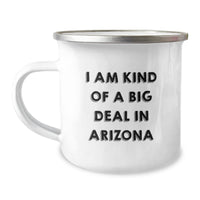 Load image into Gallery viewer, Funny Arizona Gifts for Men Friends Coworkers - &#39;I Am Kind Of A Prime Selection&#39; Enamel Camping Mug, 12 oz Stainless Steel, Perfect for Graduation - Image 1
