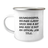 Load image into Gallery viewer, Funny groundskeeper Gifts for Men, Unique Christmas Unique Gifts from Friends, Camping Mug with groundskeeper Quote - Image 1
