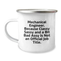 Load image into Gallery viewer, Funny Mechanical Engineer Gifts for Him- Mechanical Engineer Christmas Unique Mug- Classy Sassy Fearlessy - Image 1
