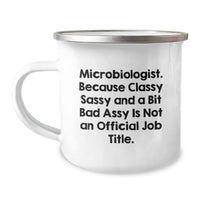 Load image into Gallery viewer, Funny Gifts from Friends for Microbiologists - Holiday Camping Mug with Sassy Quote, Perfect Microbiologist Christmas Unique Gifts, Men or Women, Unique - Image 1
