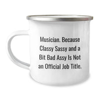 Load image into Gallery viewer, Funny Musician Gifts from Friends, Christmas Unique Presents for Rockstar Musician, 12 oz Camping Mug - Image 1
