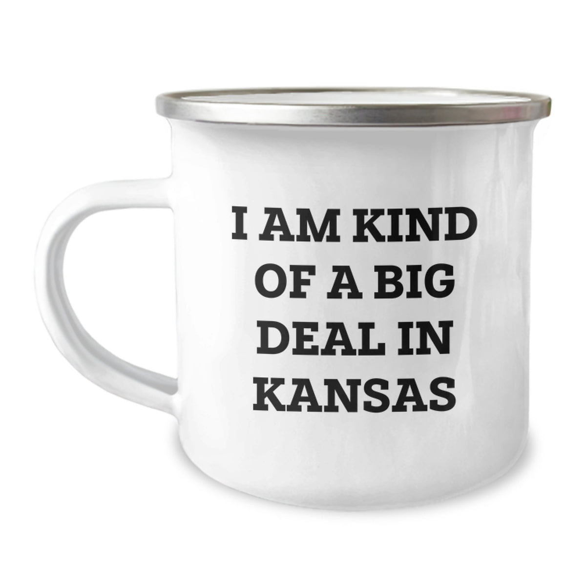 Kansas Proud Camping Mug, 'I Am Kind Of A Prime Selection In Kansas', Unique Gifts for Kansas Lovers from Friends and Family - Image 1