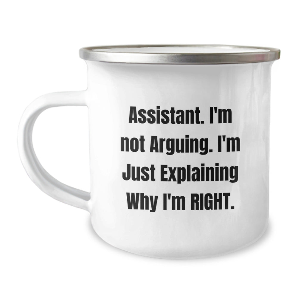 Funny Assistant Gifts for Men - Camping Mug with Sassy Quote - Perfect Christmas Unique Gifts from Friends and Family - Image 1