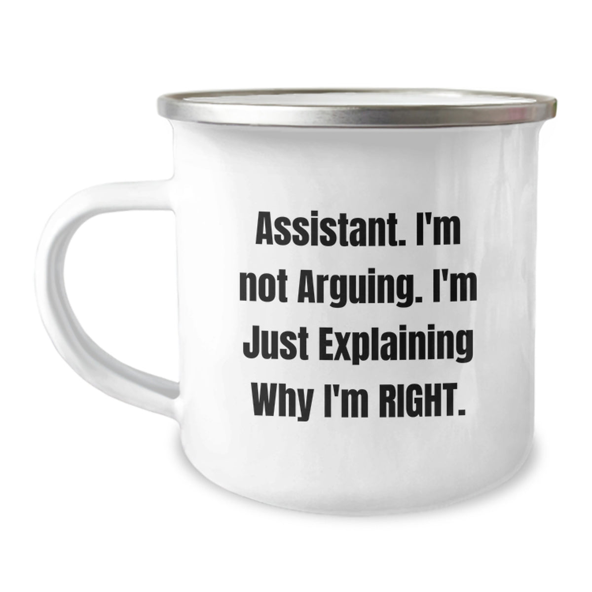 Funny Assistant Gifts for Men - Camping Mug with Sassy Quote - Perfect Christmas Unique Gifts from Friends and Family - Image 1