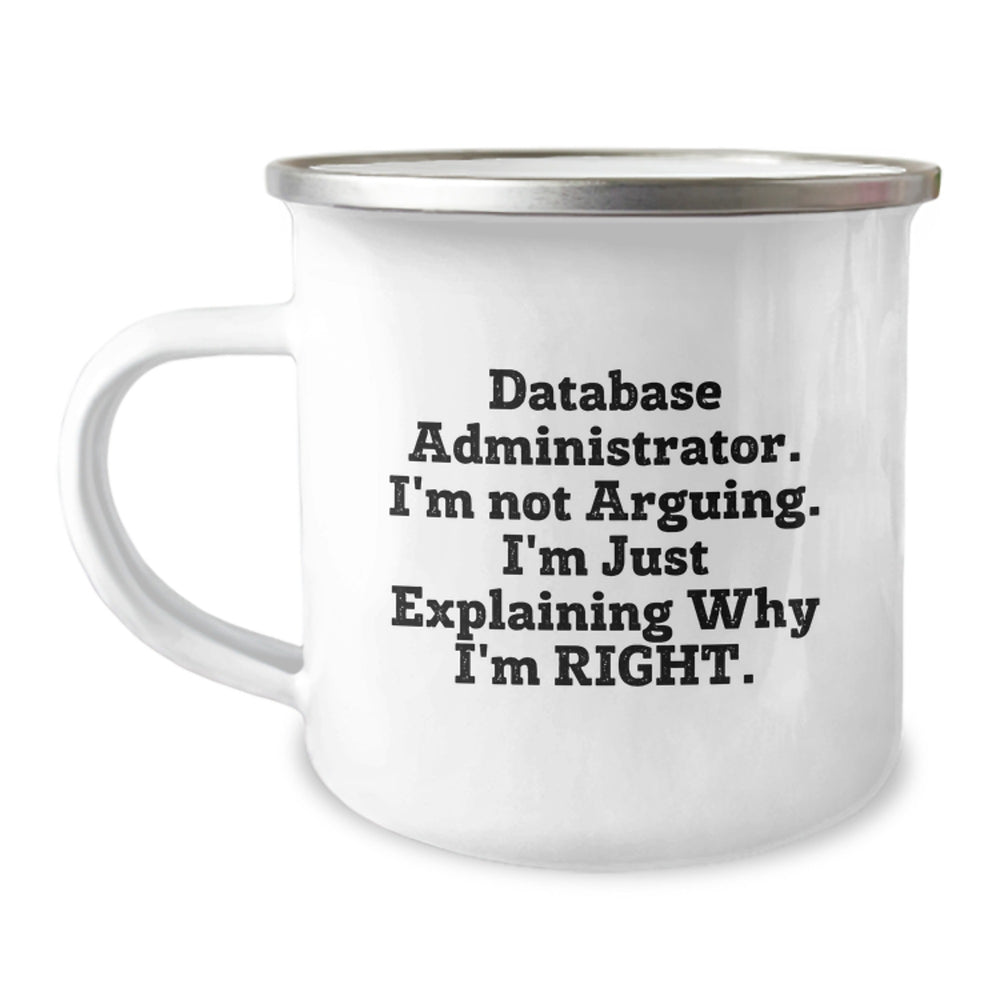 Funny Gifts from Family to Database Administrator - Camping Mug for Christmas Unique Presents - Image 1