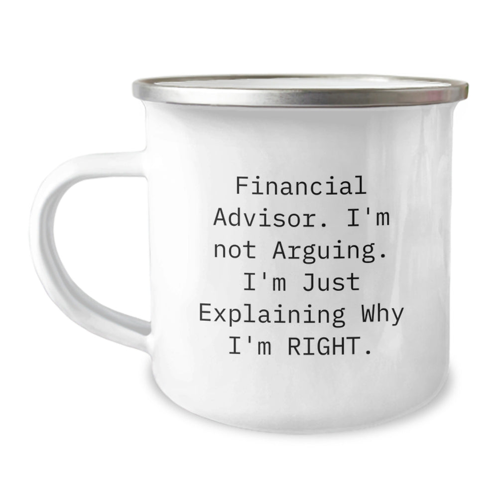 Funny Financial Advisor Gifts from Friends for Men Stainless Steel Camping Mug Christmas Unique Ideas - Image 1