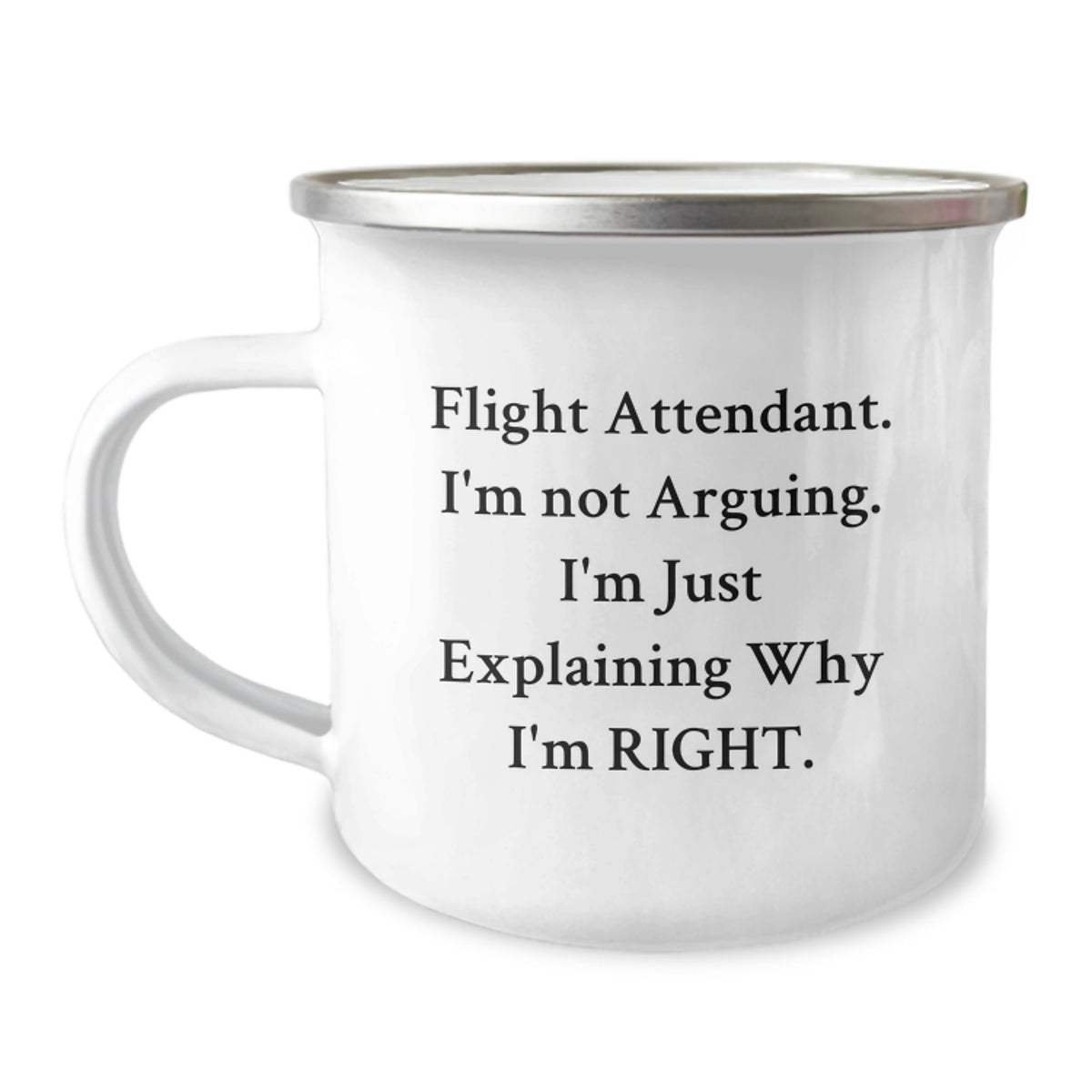 Funny Flight Attendant Gifts for Men from Friends and Family - Flight Attendant Christmas Unique Gifts, Camping Mug with Inspirational Quote, 'I'm Not Arguing, I'm Just Explaining Why I'm Right.' - Image 1