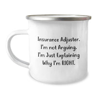 Load image into Gallery viewer, Funny Gifts from Friends for Insurance Adjuster Camping Mug, Insurance Adjuster Humor, Christmas Unique Gifts for Men, Women, Coworkers, Family - Image 1