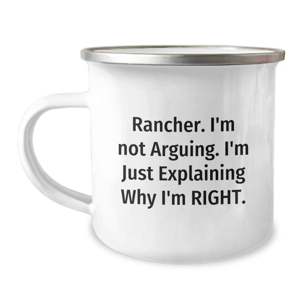 Rancher Gifts from Friends - Funny Camping Mug for Rancher - Unique Christmas Unique Gifts for Men Ranchers - Image 1