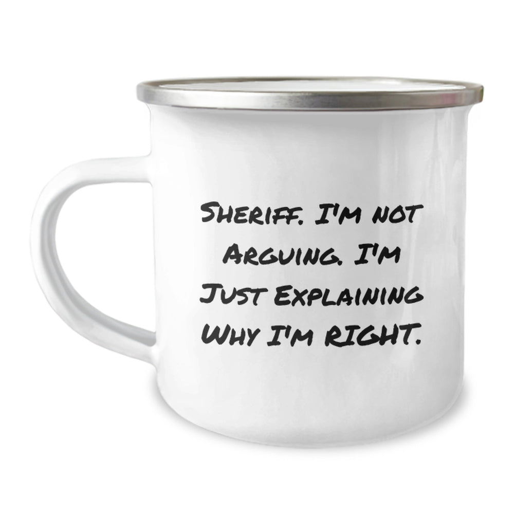 Sheriff Camping Mug Funny Quote Gifts for Sheriff Men - Unique Christmas Unique Gifts from Friends - Image 1
