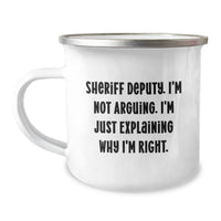 Load image into Gallery viewer, Funny Sheriff Deputy Camping Mug Gifts from Friends and Family for Christmas Morning - Image 1

