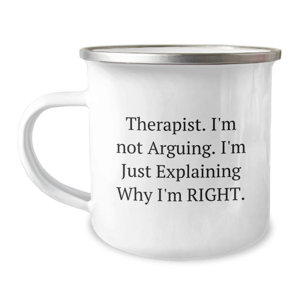 Therapist Gifts from Friends and Family - Funny Camping Mug for Therapist Men and Women - Christmas Unique Gifts for Therapist Coworkers - Image 1