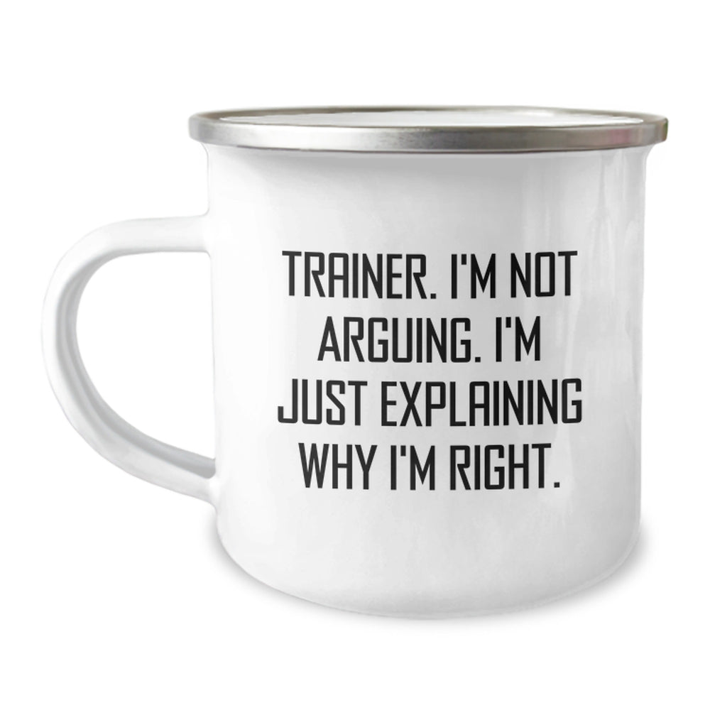 Funny Trainer Gifts from Men to Friends, Inspirational Camping Mug, Christmas Unique Gifts - Image 1