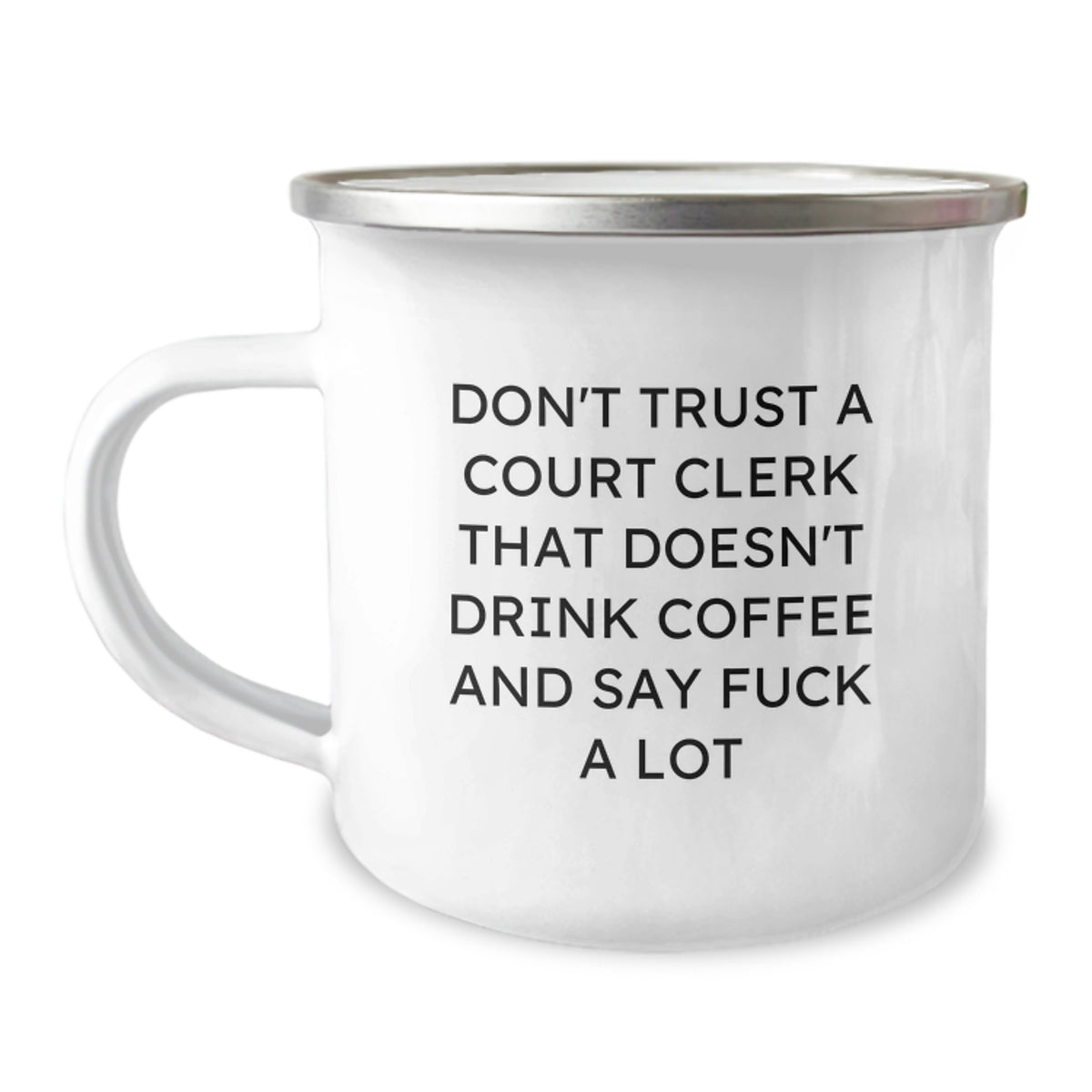 Funny Court Clerk Gifts for Men, Court Clerk Mugs for Christmas Unique Gifts from Friends, 'Don't Trust A Court Clerk' - Image 1