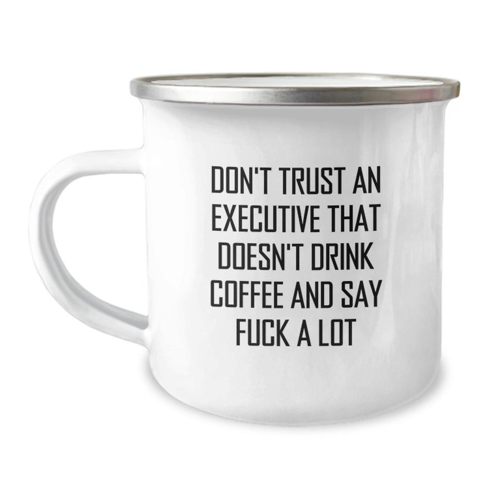 Funny Executive Camping Mug, Gifts for Men from Friends, Executive Christmas Unique Gifts - Image 1