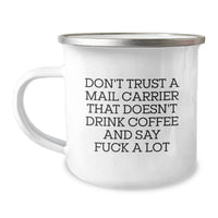 Load image into Gallery viewer, Funny Mail Carrier Gifts from Friends, Birthday Unique Gifts for Mail Carrier Men, Stainless Steel Camping Mug with Inspirational Quote - Image 1