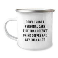 Load image into Gallery viewer, Funny Camping Mug Gifts from Friends for Personal Care Aide Valentine's Unique - Image 1
